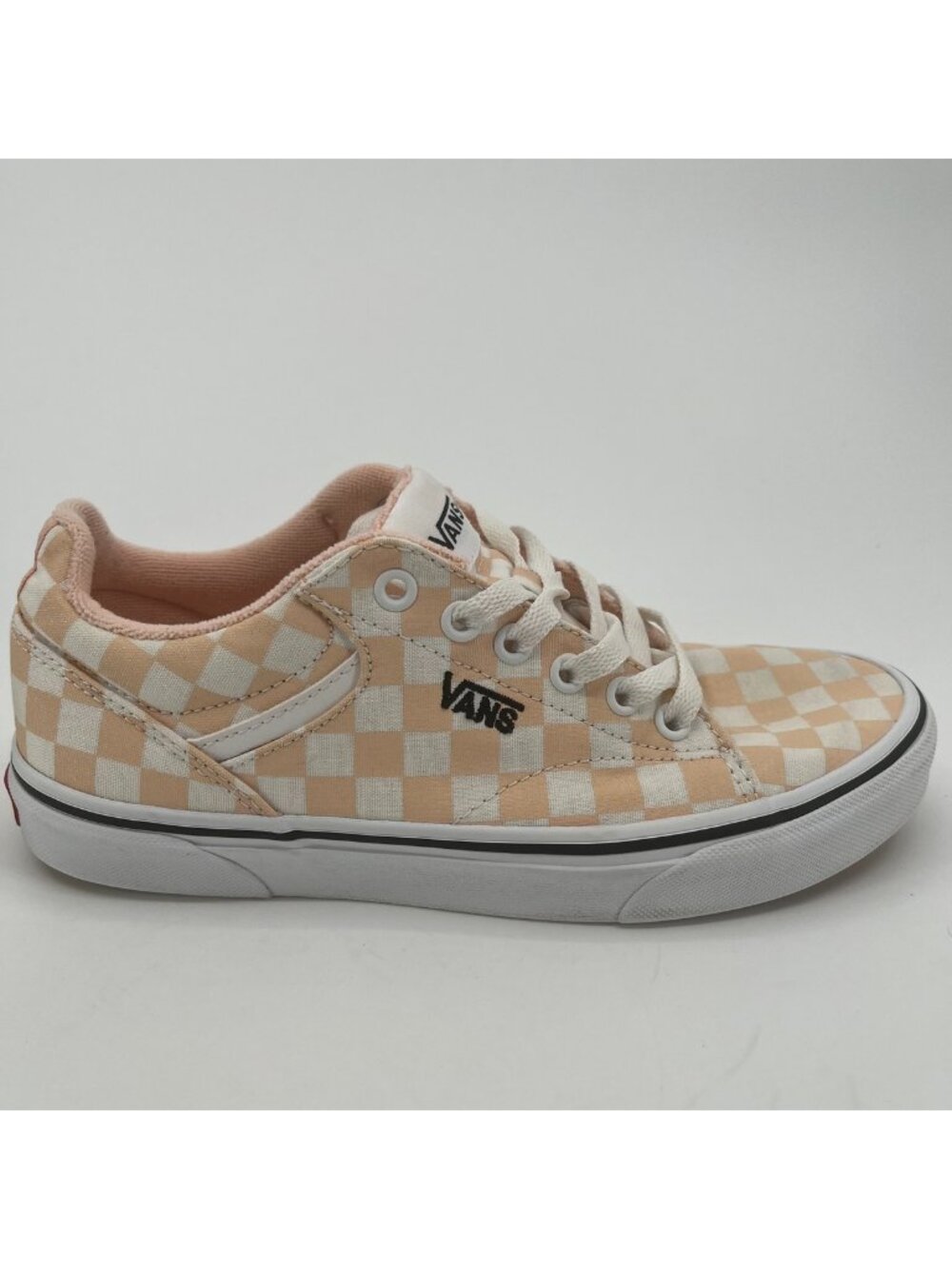 Vans Seldan Checkerboard Womens Size 8 Pink White Athletic Skate Shoes Sneakers